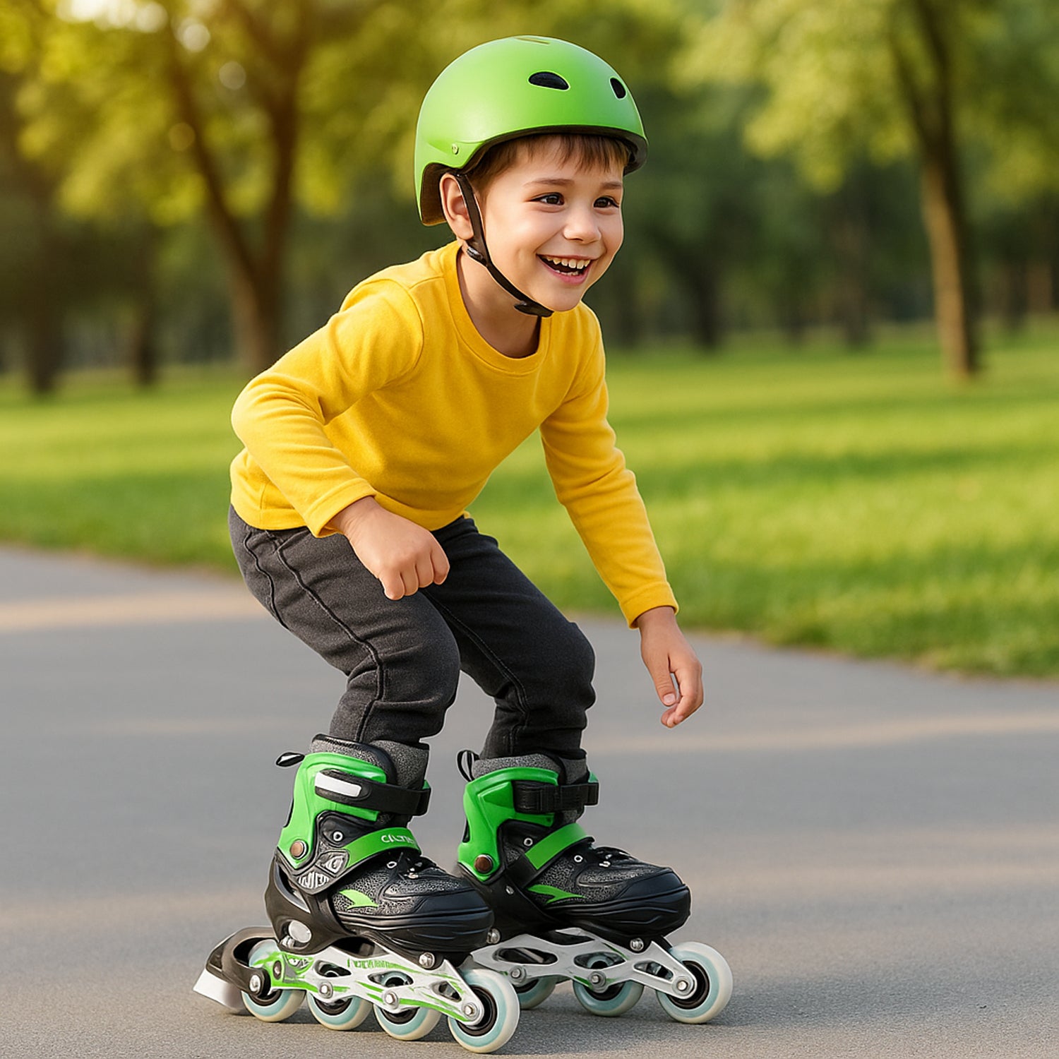 Professional Adjustable Inline Skates For Kids And Adults (Large  1 Pair)