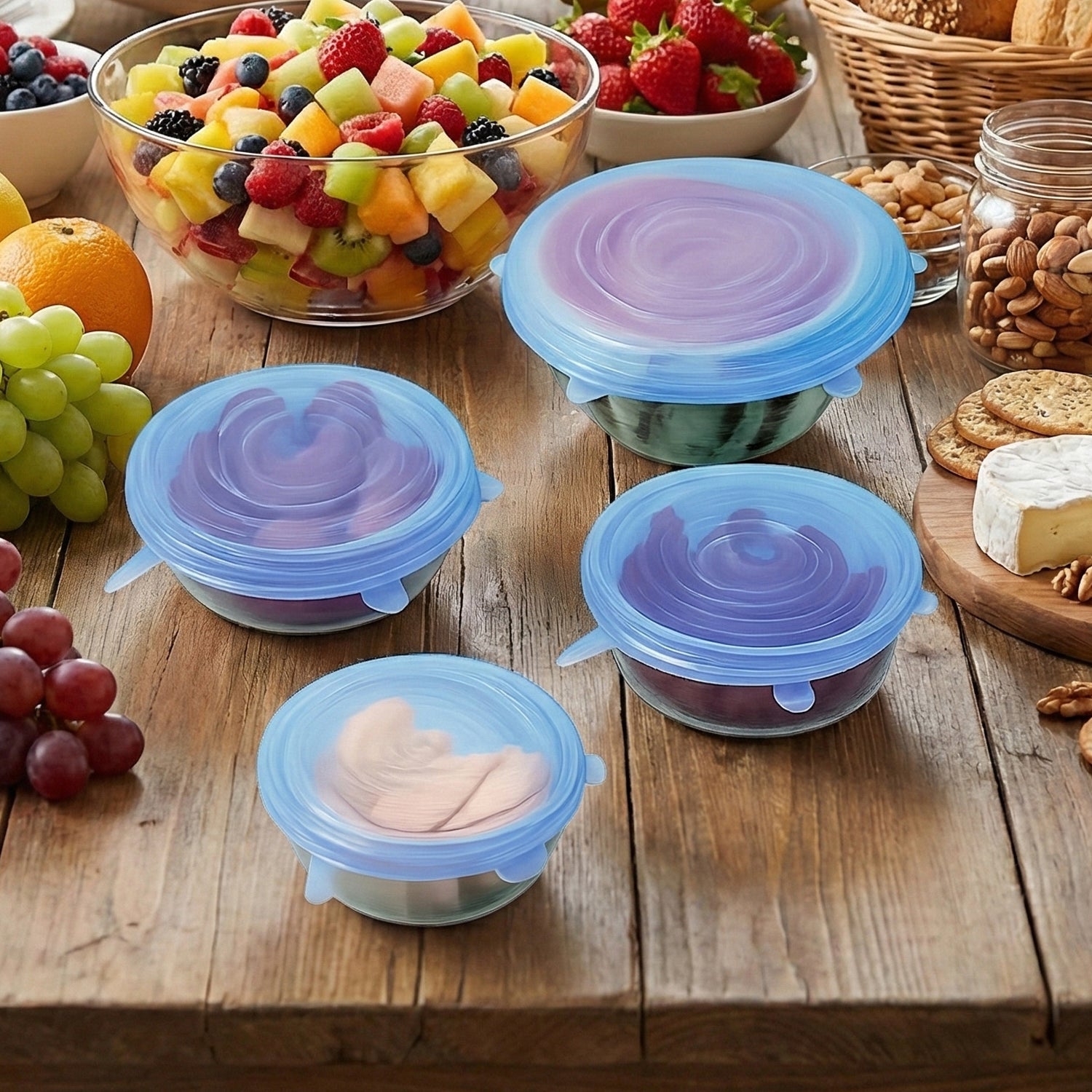 Reusable Silicone Stretch Lids 4 Piece Set
