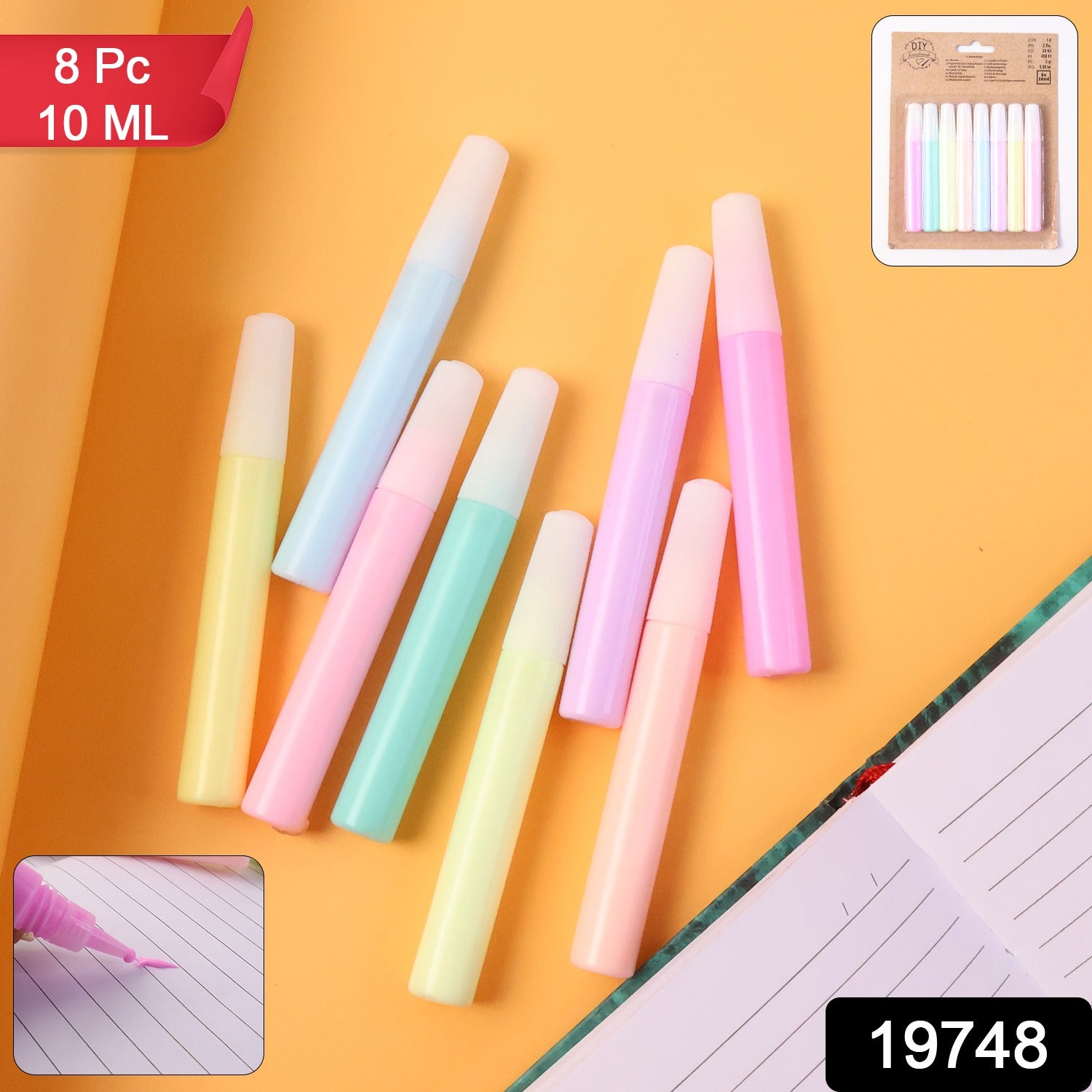 Diy Multi-color Craft Glue Pen Set (10ml  8 Pc)
