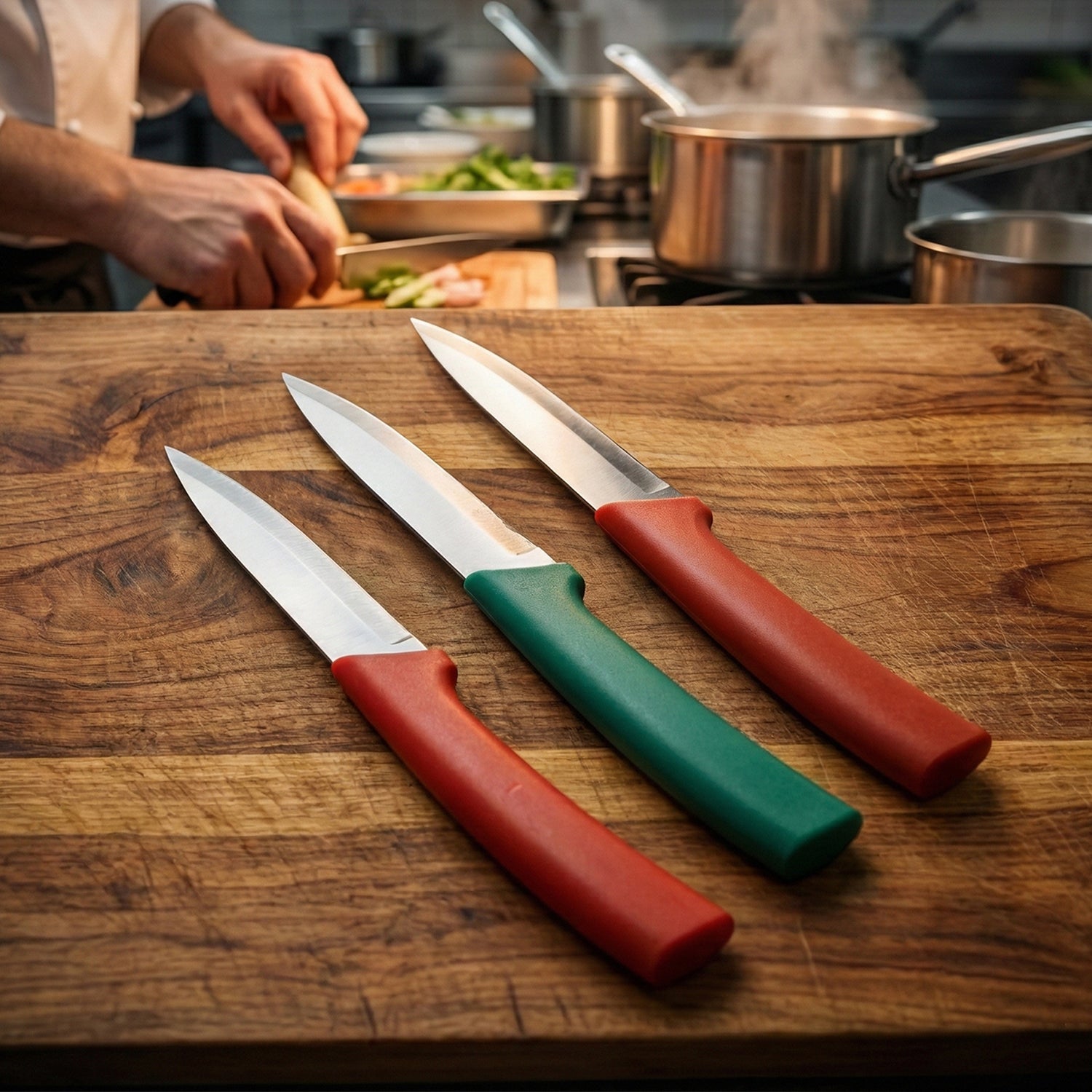 Multipurpose Kitchen Fruit  Vegetable Cutting Knife Set (Pack Of 3)