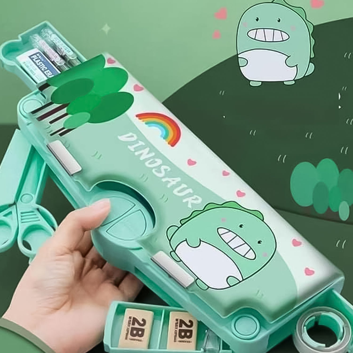 0052 Multifunctional Pencil Box For Kids Pencil Box For Boys Kids Pencil Box For Boys  Girls Magnetic Pencil Box For Boys Pop Up Pencil Box Space Theme Return Gifts For Kids (Space Pencil Box)