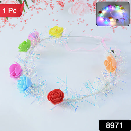 Led Flower Crown Headband  Multicolor Light-up (1 Pc)
