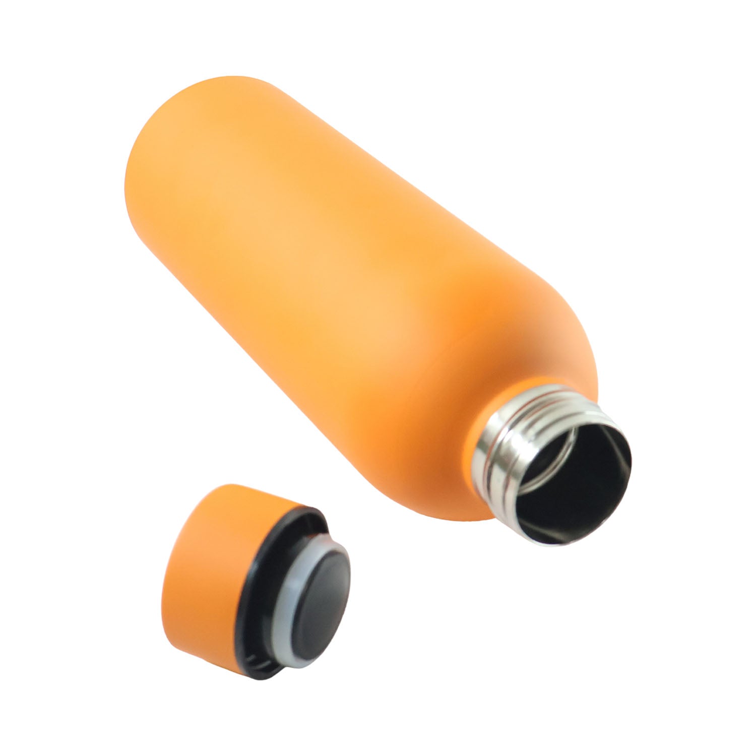Stainless Steel Double Wall Vacuum-insulated Drink Water (Orange  500 Ml Approx)