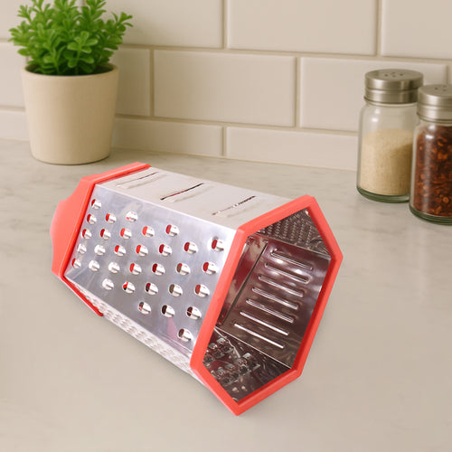 7-in-1 Heavy Duty Stainless Steel Box Grater With Ergonomic Handle (1 Pc)