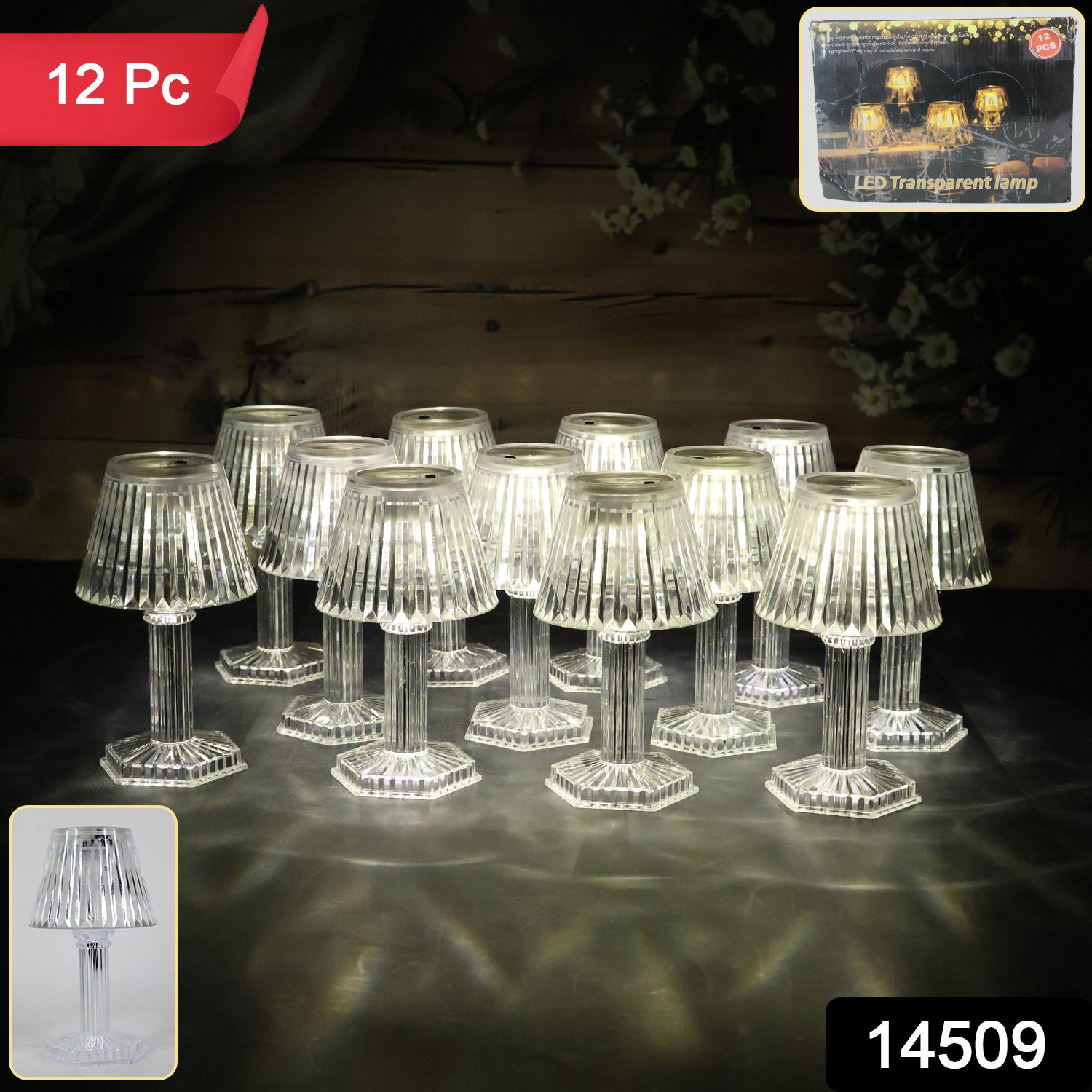 Decorative Crystal Style Led Table Lamps (12 Pc)