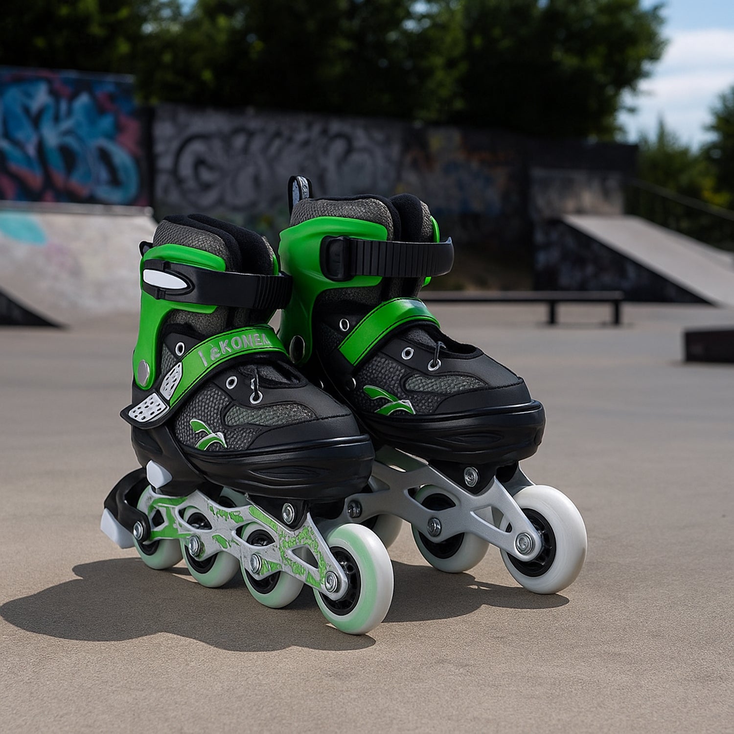 Professional Adjustable Inline Skates For Kids And Adults (Large  1 Pair)