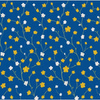 Generic Microfiber Floral Printed Single Bedsheet with 1 Pillow Cover (Blue)