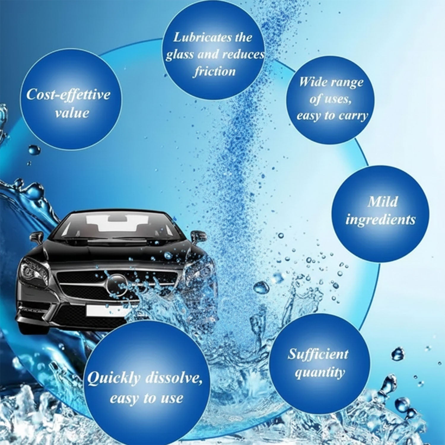 Car Windshield Wiper Detergent Powder (1 Packet)