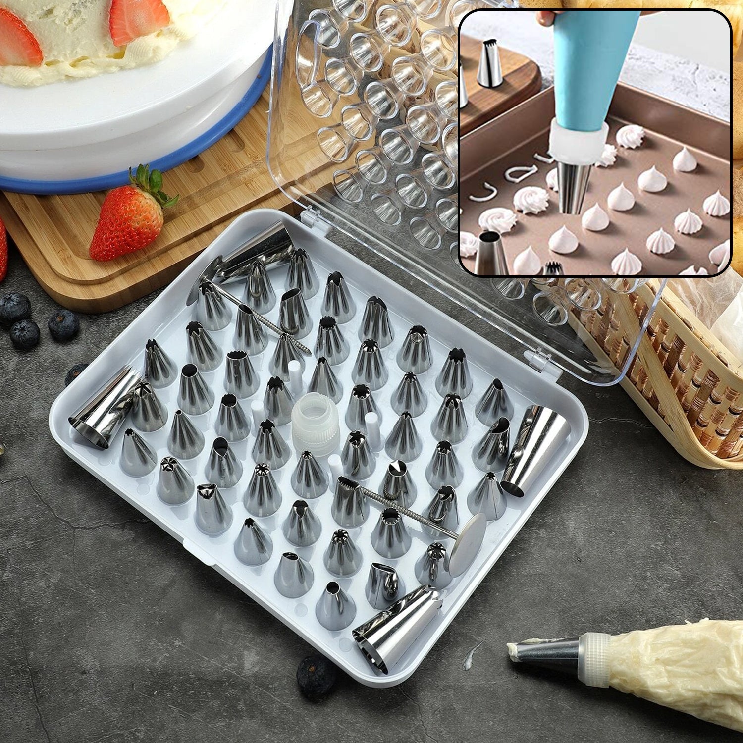 4722 Cake Nozzle Set And Cake Nozzle Tool Used For Making Cake And Pastry Decorations.