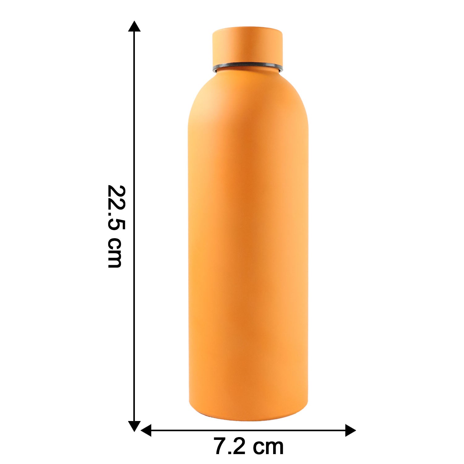 Stainless Steel Double Wall Vacuum-insulated Drink Water (Orange  500 Ml Approx)
