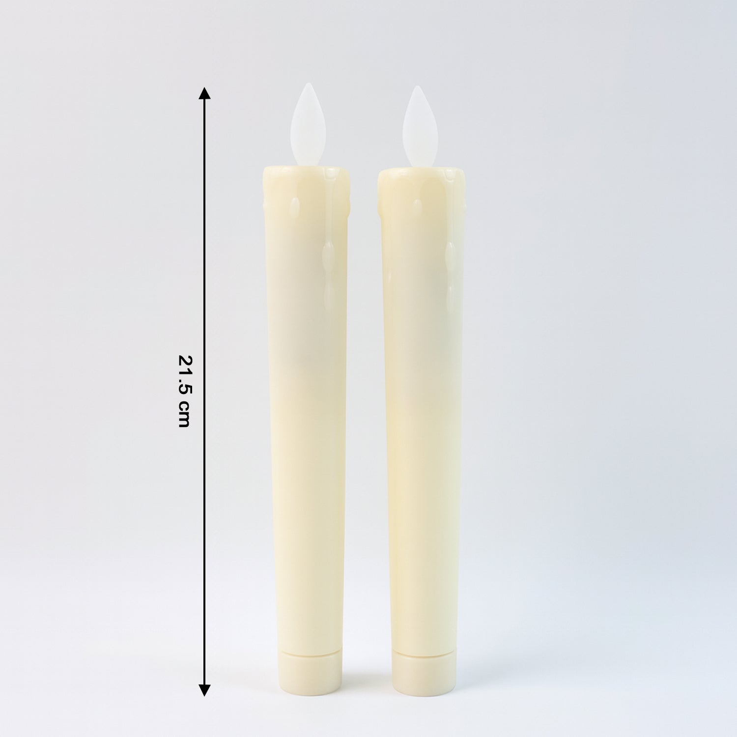 Set Of 2 Led Flameless Taper Candles