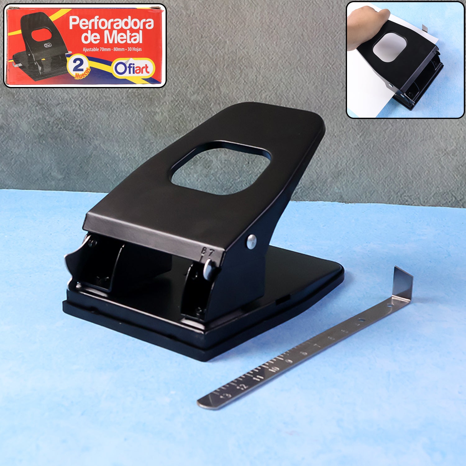 Heavy-duty Metal 2-hole Paper Punch Machine (2 Pc)