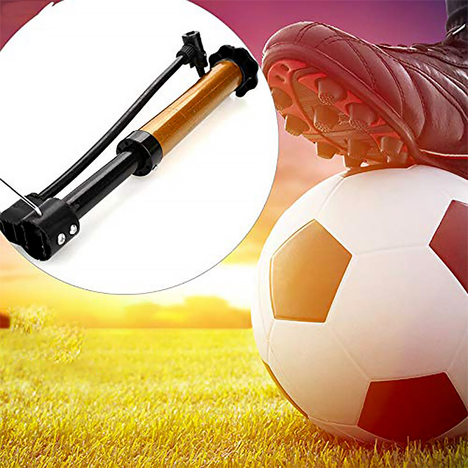 8510 Mini Hand Air Ball Pump Metal Portable High Pressure Air Pump Mini Basketball Inflator For Balls Basketball Soccer Volleyball Football Inflatable And More (1 Pc)