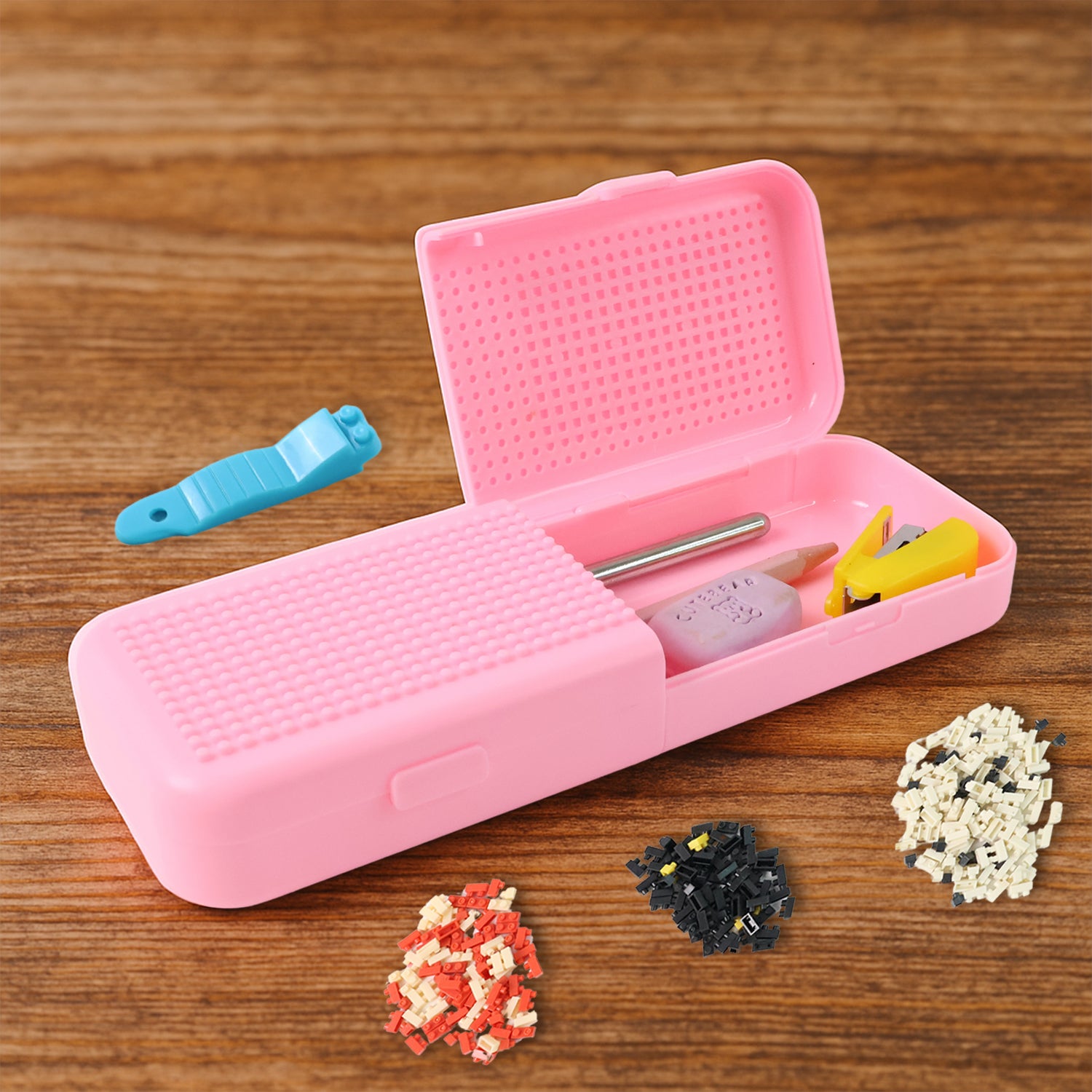 Diy Pixel Art Pencil Box With Building Blocks (1 Set)