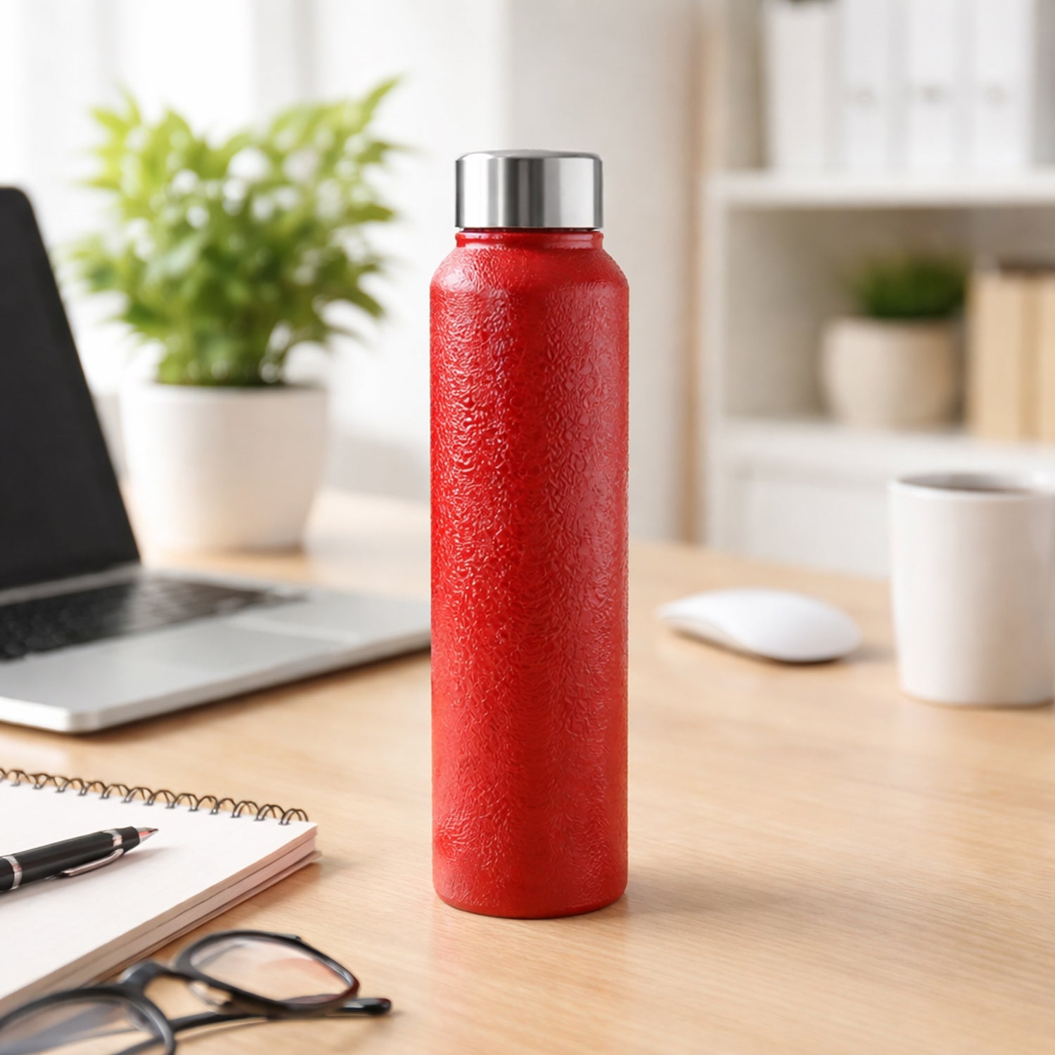 1000 Ml Stainless Steel Water Bottle Red Color (1 Pc)